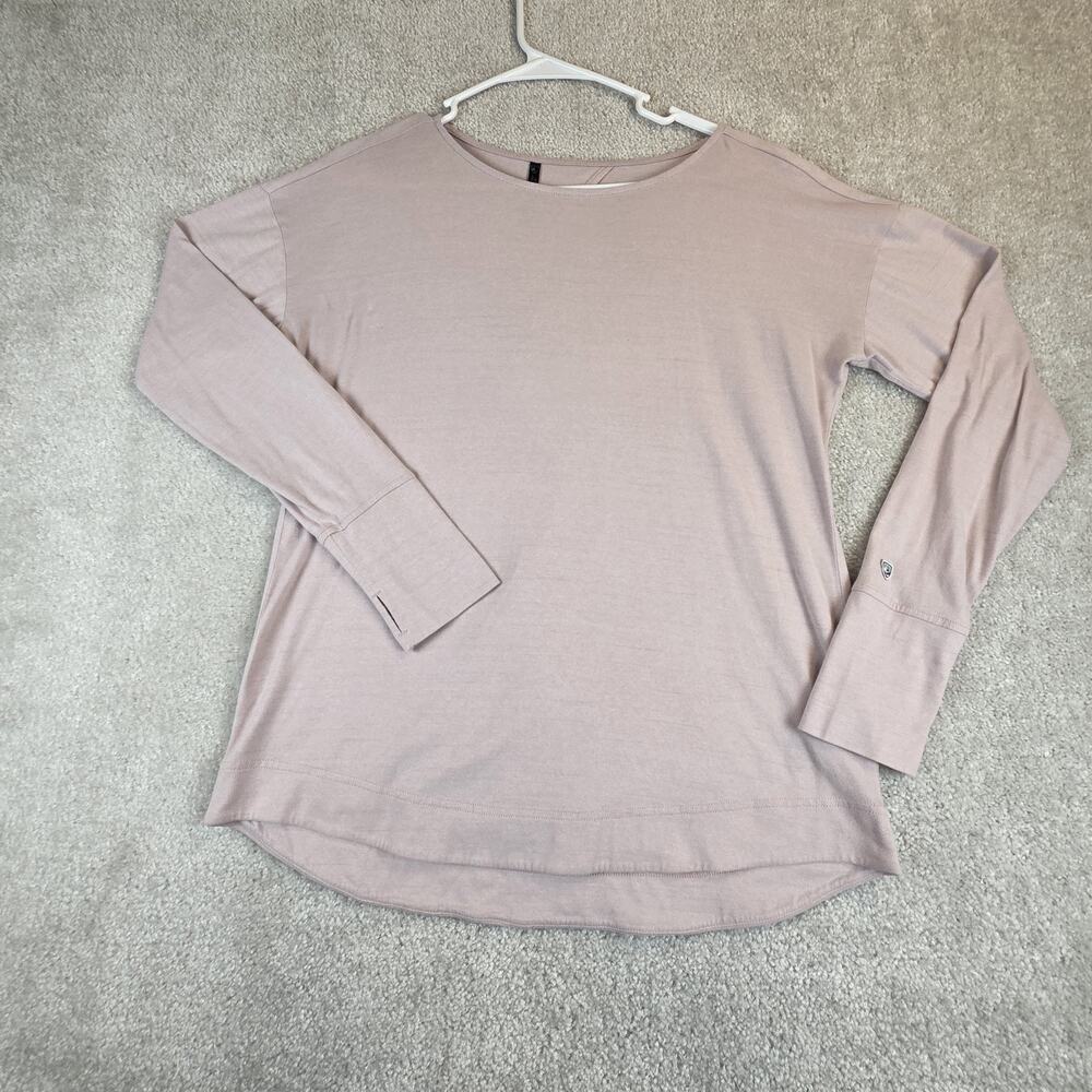 Kuhl Intent Top Womens M Pink Long Sleeve Open Back Workout Athletic